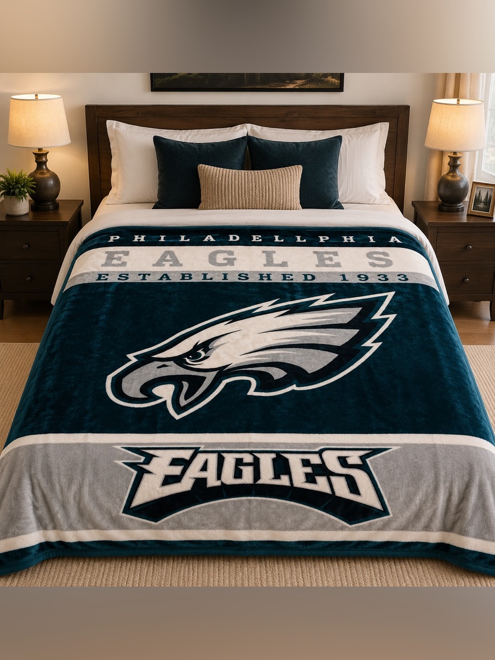 Eagles Plush Team Throw Blanket